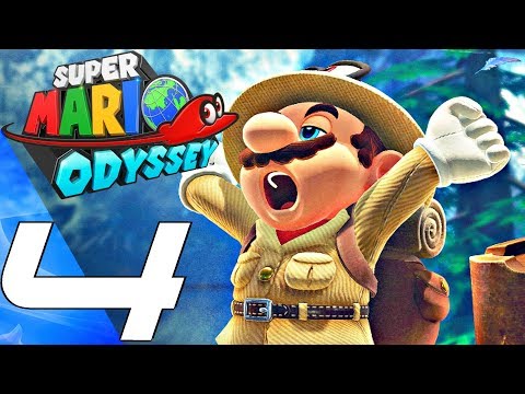 Super Mario Odyssey - Gameplay Walkthrough Part 4 - Wooded Kingdom (Full Game) 100%