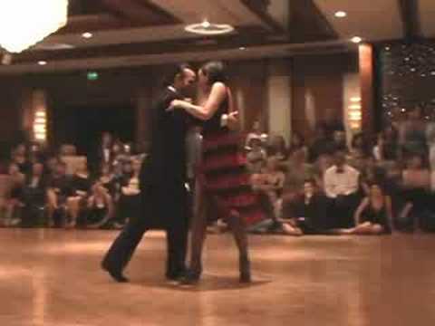  Guillermo Merlo  and  Fernanda Ghi  are  dancing  to  the  milonga  "  La Luciernaga  "