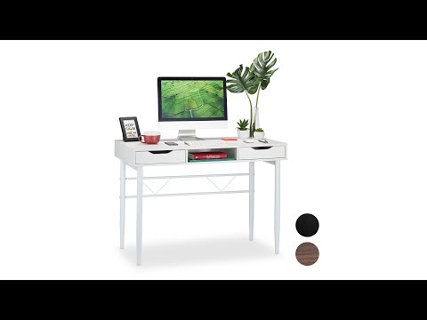 Bureau avec tiroirs Blanc