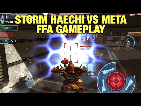 Legendary Pilot Haechi Storm vs Meta Ravana Leech Ao Jun in FFA | War Robots F2P CL Gameplay