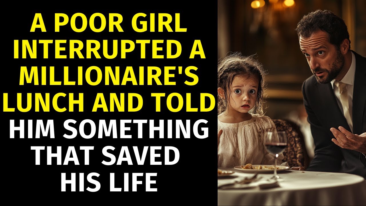 A Poor Girl Interrupted A Millionaire's Lunch And Told Him Something That Saved His Life