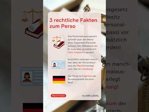 Das solltet ihr über euren Perso wissen! ☝️​​ | WBS.LEGAL #shorts