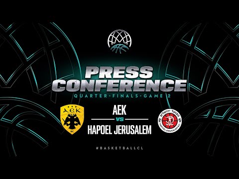 AEK v Hapoel Jerusalem - Press Conference | Basketball Champions League 2022/23