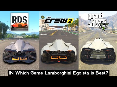 Lamborghini Egoista Sound & Top Speed - Real Driving School vs The Crew 2 vs GTA 5
