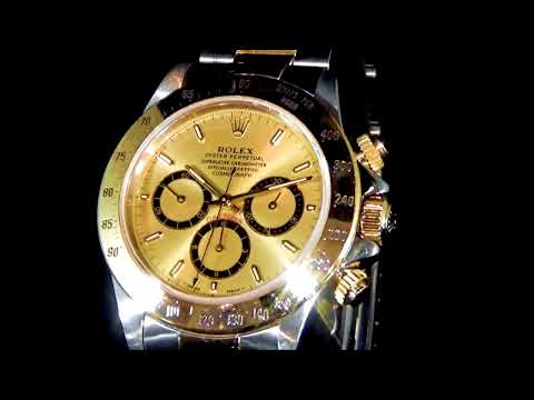 Men's 18k Yellow Gold/Stainless Steel Rolex 'Daytona' Automatic Chronograph