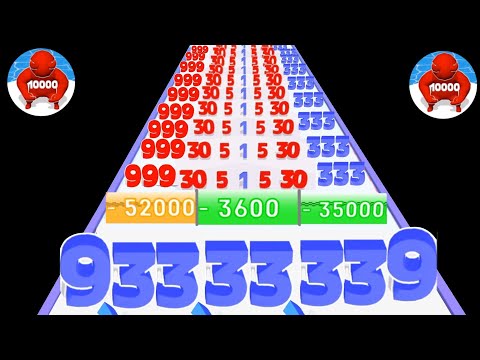Number Master: Run and merge vs number run 3d 2048 number Gameplay New update level part #12