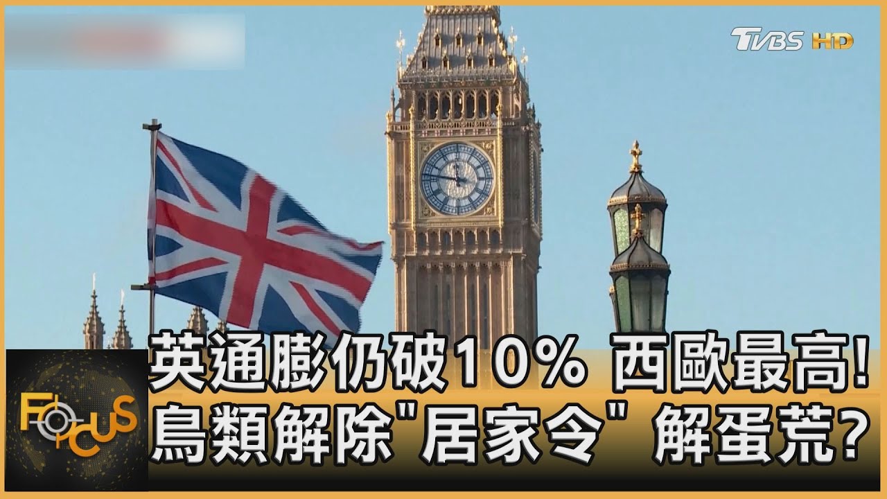 英通膨仍破10% 西歐最高!鳥類解除「居家令」 解蛋荒?