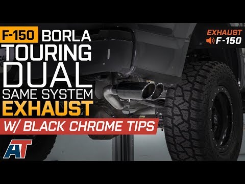 2015-2019 F150 Borla Touring Dual Same System w/ Black Chrome Tips 5.0L Exhaust Sound Clip & Install