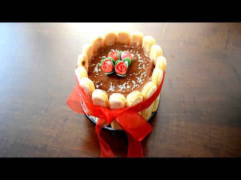 TORTA CHARLOTTE DI TIRAMISU' SENZA UOVA SENZA COTTURA