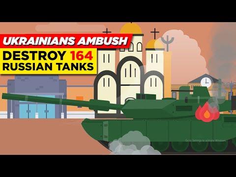 The Ukrainians ambush footage on a Russian military convoy in Ukraine