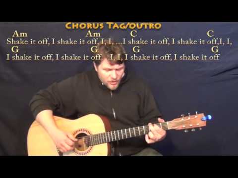 Shake It Off (Taylor Swift) Fingerstyle Guitar Cover Lesson with Chords/Lyrics