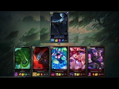 Professor Akali vs. 5 Bronze Players (1v5) - League of Legends