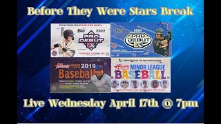 Before They Were Stars Break!! Live Wednesday April 17th at 7pm
