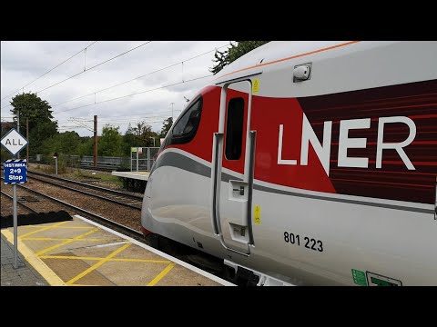 LNER Azuma Hitachi Class 801 (801223) Departing Stevenage