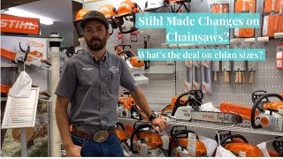 Stihl's Changes Chain Size on Mid-size Chainsaws, How to Figure out the Correct Chain Size You Need!