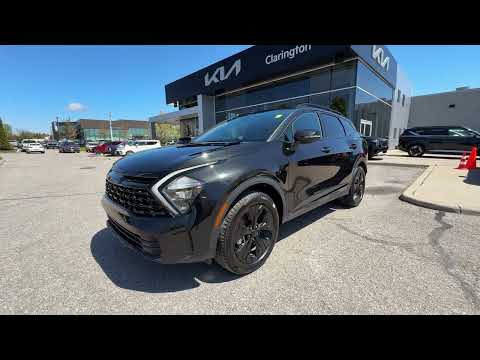 2025 Kia Sportage in Black for sale at Clarington Kia in Bowmanville, ON