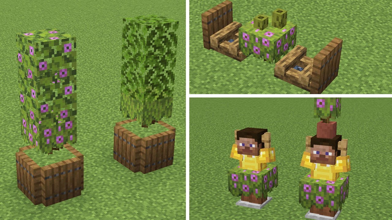 【マインクラフト】ツツジで作れるオシャレ簡単建築！3選！