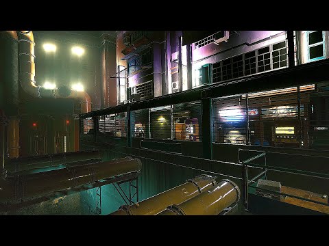 ASMR Cyberpunk Future City Sound Ambience for Sleep & Relax