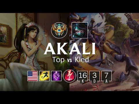 Akali Top vs Kled - NA Challenger Patch 8.8