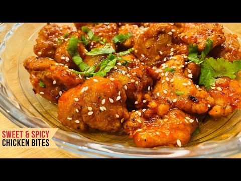 Sweet and Spicy Chicken Bites | Easy Recipe with Sesame, Honey and Chilli | Great Chicken Appetisers
