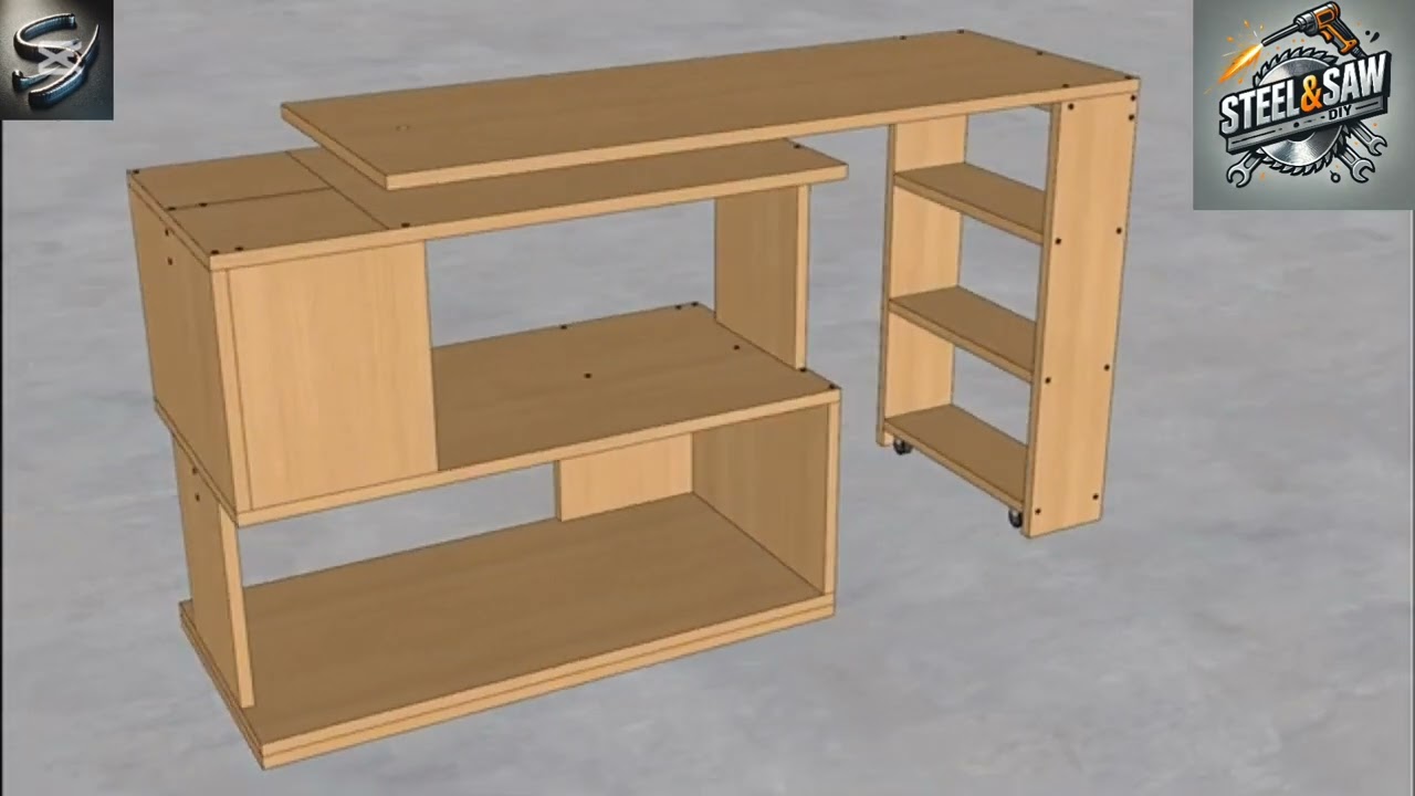 DIY Rotating Office Desk | Step-by-Step Guide to a Space-Saving Workstation!