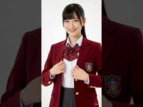 酒紅外套灰裙制服