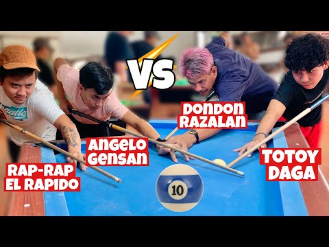 10 Ball Double Match | Rap-Rap El Rapido / Angelo Gensan Vs Dondon Razalan / Totoy Daga | Billiard