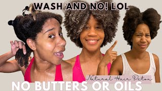 Natural Hair Detox: Week 4 of No Butters & Oils | Prep for 1st Salon Visit w/ Cut It Kinky Stylist