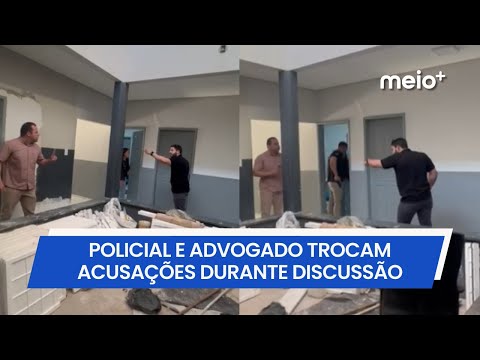 Police officer from Piauí and lawyer exchange accusations during argument at police station in Ma...