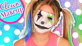 Cute Clown Halloween Makeup Tutorial