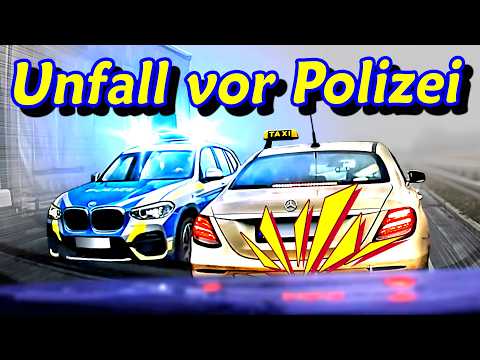 Falschfahrer, Unfall vor Augen der Polizei und dämliches Überholen | DDG Dashcam Germany | #604