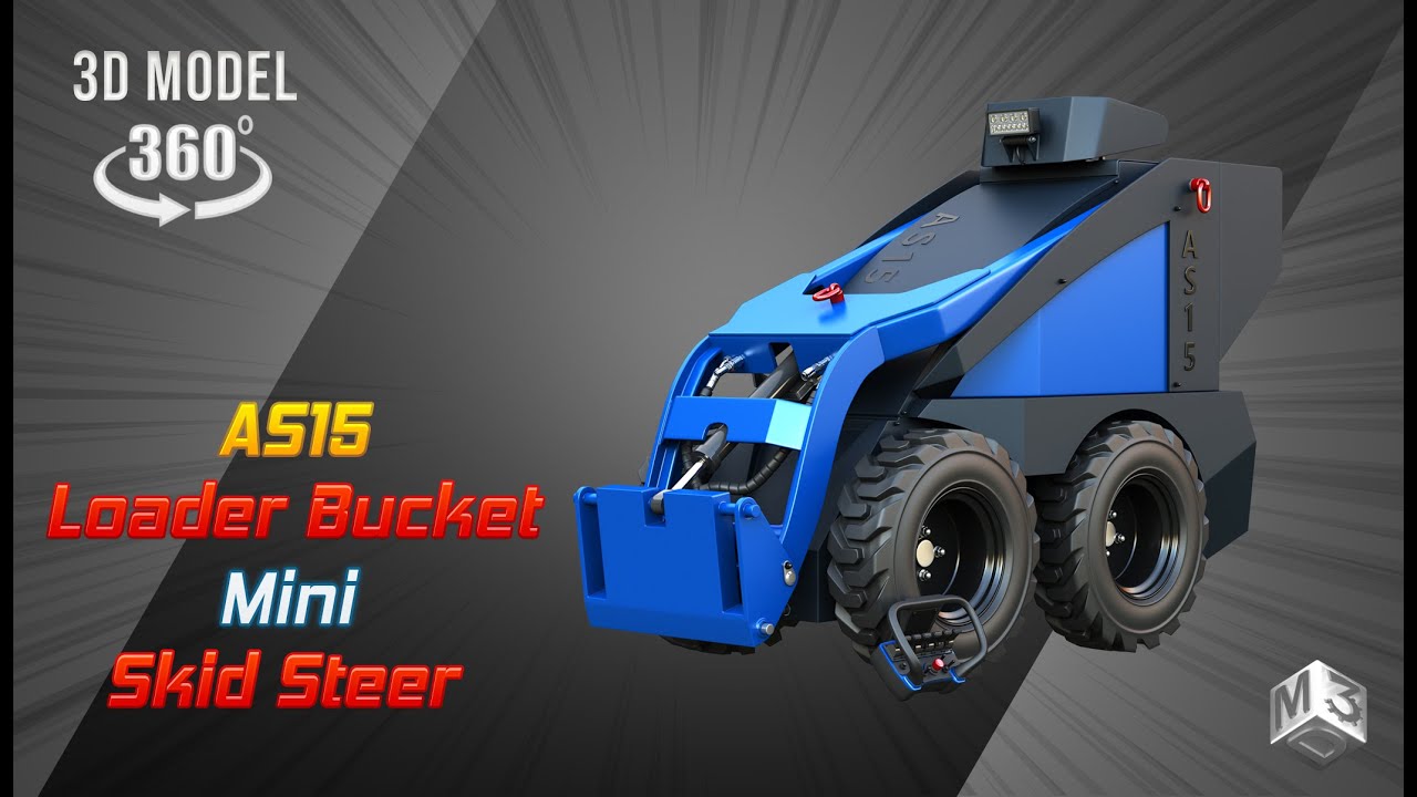 AS15 - Mini Skid Steer - Loader Bucket 3D Model