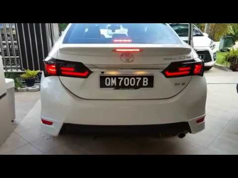 TOYOTA ALTIS E170 2014 - 2016 EAGLE EYES Full Smoke Light Bar LED Tail Lamp