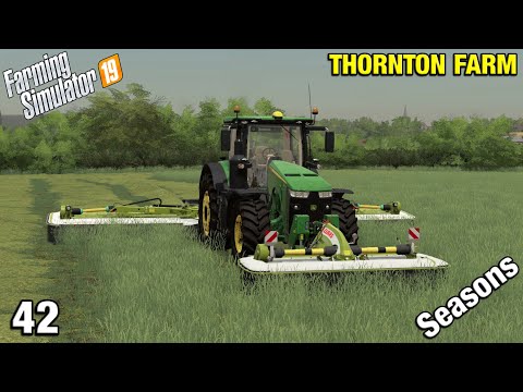UPGRADING TO A WIDER MOWER Thornton Farm Timelapse - FS19 Ep 42