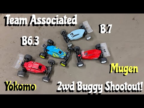 Mugen MSB1 vs Team Associated B7, Yokomo, Xray, AE B6.3 2wd Buggy Shootout!