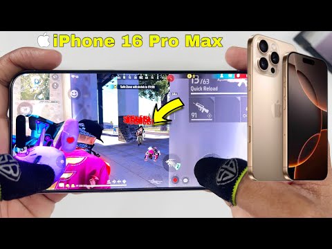 iPhone 16 pro max gaming free fire gameplay with handcam 2 finger