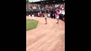 National Anthem at the Rascals game.