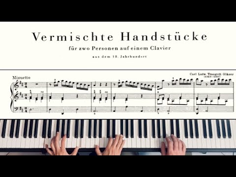 C. L. T. Gläser - Minuetto for Piano 3 hands
