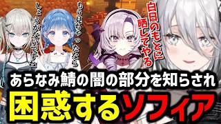 【Minecraft】あらなみ鯖の闇の部分を知らされ困惑するソフィア【にじさんじ切り抜き/ソフィア・ヴァレンタイン/壱百満天原サロメ/Rei7/小々波いるか】#あらなみマイクラ