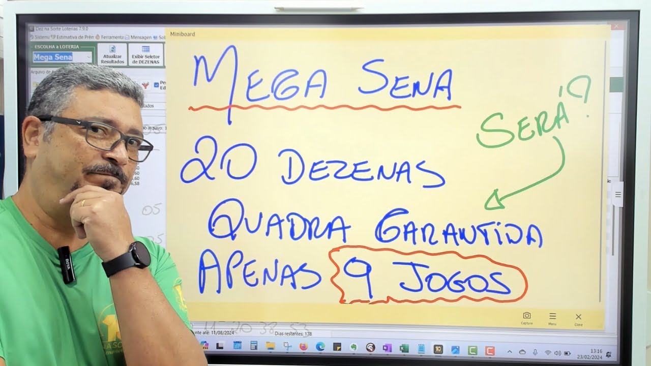 MEGA SENA: 20 DEZENAS | QUADRA GARANTIDA | APENAS 9 JOGOS (SERÁ?) #megasena