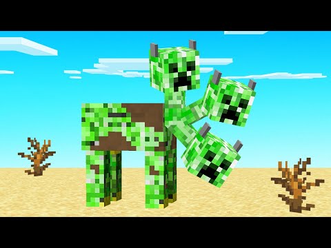 Playing Minecraft With CURSED CREEPER MOBS!