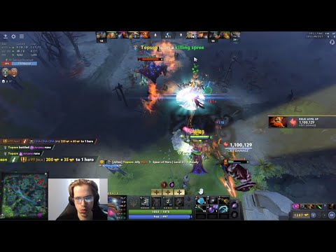 Topson Oracle mid with Arcane Rune Dropping Nukes every 2 seconds