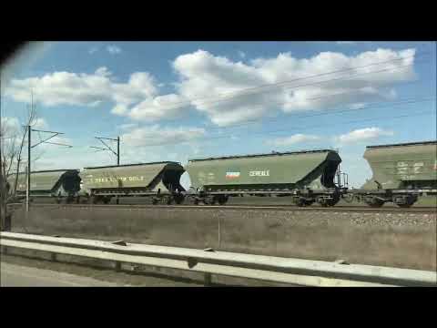 Tren CFR Marfa de cereale pe ruta Constanta - Bucuresti; martie 2022, Romania