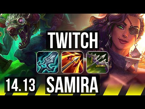 TWITCH & Yuumi vs SAMIRA & Nautilus (ADC) | 18/2/10, 67% winrate, Legendary | NA Master | 14.13