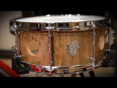 14x6 vented Maple stave snare drum
