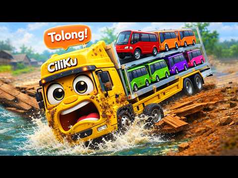 Truk Tercebur Sungai, Tolong! 😮🚛- Jembatan Putus & Terjebak Lumpur | Roda Roda Truk Berputar Terbaru