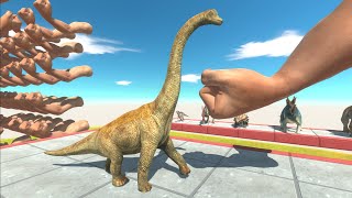 Dinosaurs are thrown with a Fatal Punch - Animal Revolt Battle Simulator