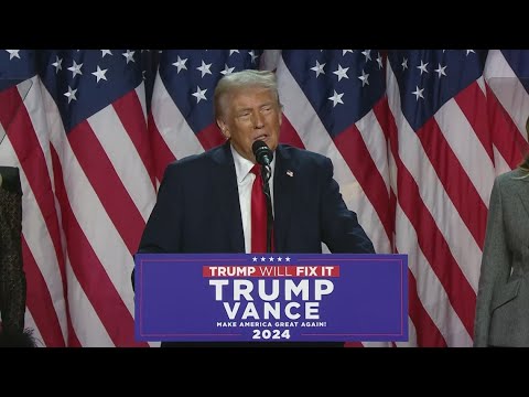 演講全文唐納德-特朗普宣佈贏得 2024 年總統大選 (Full speech: Donald Trump declares victory in 2024 presidential election)