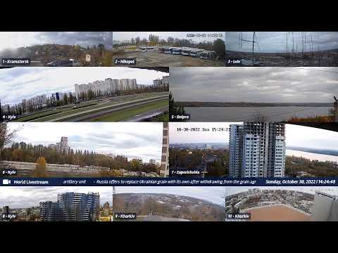 Live views from Ukraine 10/30/2022 A - Kramatorsk, Kharkiv, Kyiv, Zaporizhzhia and other cities