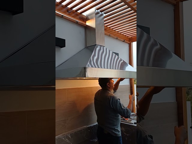 Vídeo relacionado con Campana Extractora Industrial con Plenum, Acero Inoxidable AISI 304, 150x75x70 cm, Para Cocinas